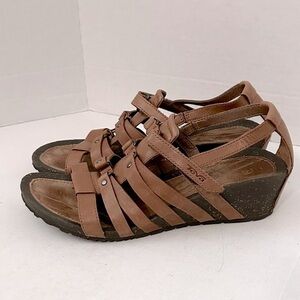 Teva Women's Tan Strappy Wedge Sandals
